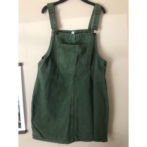 Green Overall Dress